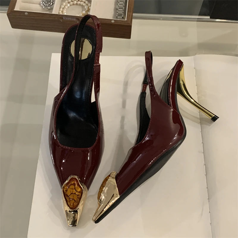 Escarpins Slingback Bout Pointu – Talons Fins Glamour
