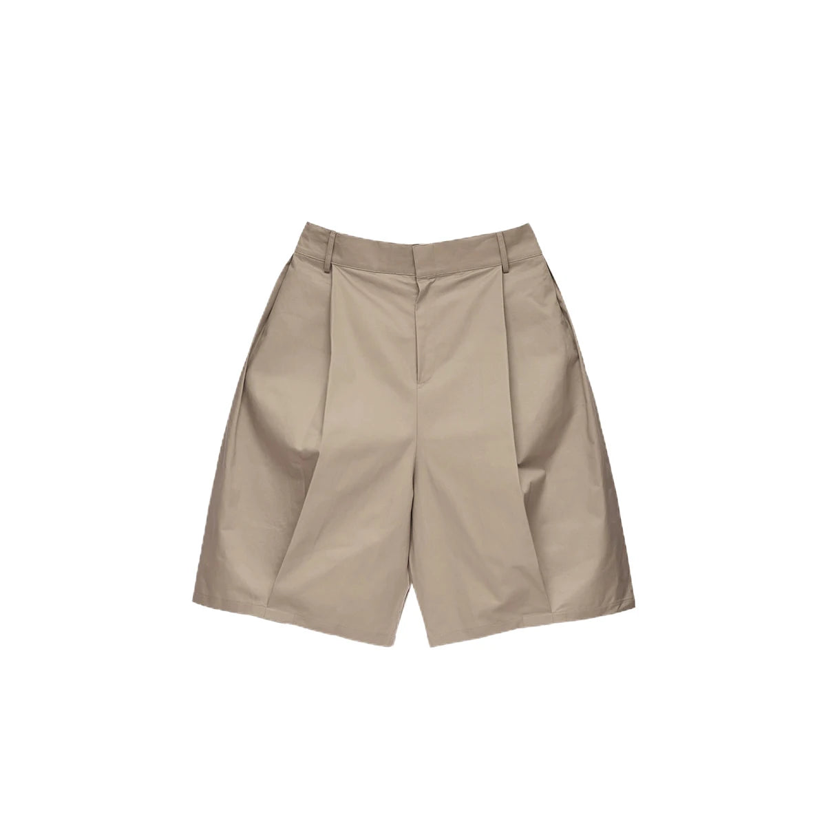 Short Baggy Kaki Luxe — Jambes Larges, Taille Élastique, Style Designer | Mauroicardi