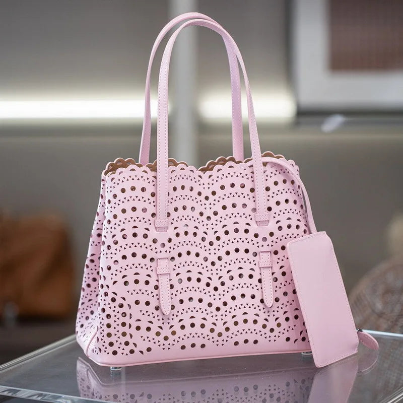 Sac Fourre-Tout Femme Style Niche Rétro – Cuir Véritable Grande Capacité