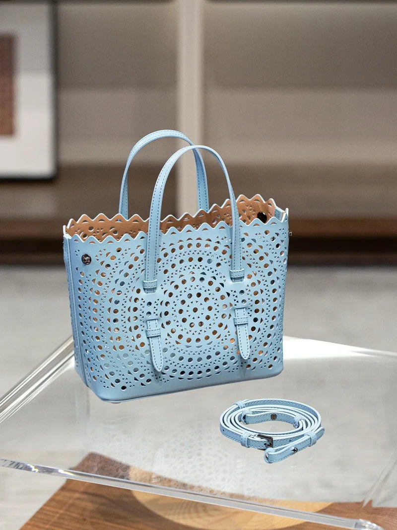 Sac Fourre-Tout Femme Style Niche Rétro – Cuir Véritable Grande Capacité