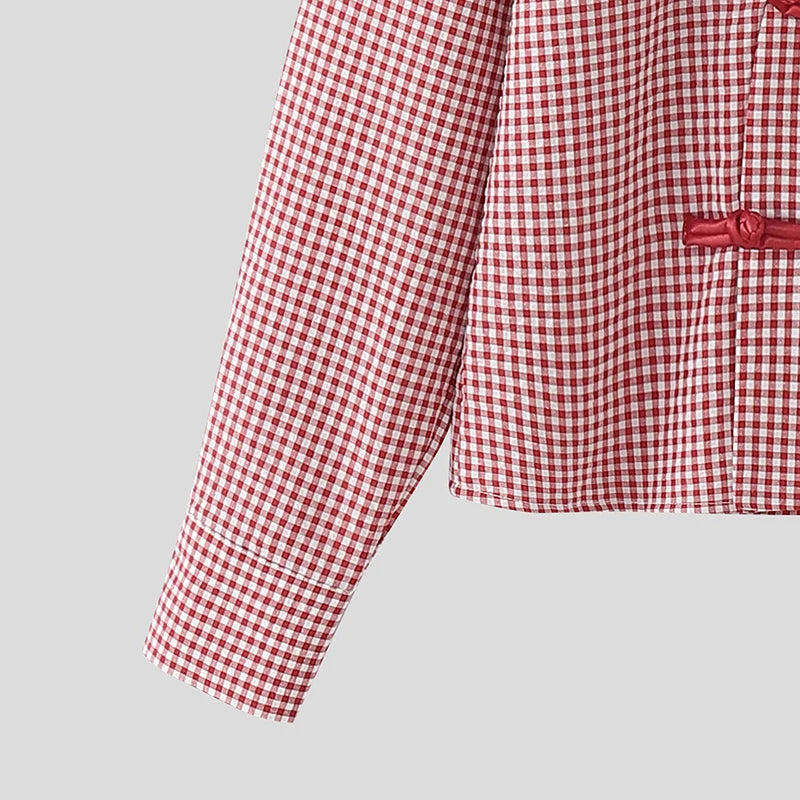 Chemise à Carreaux Homme — Coupe Ample, Coton-Polyester | INCERUN