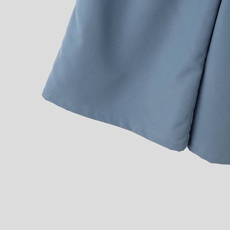 Pantalon Large Couleur Unie — Coupe Irrégulière, Streetwear Décontracté | INCERUN 2026