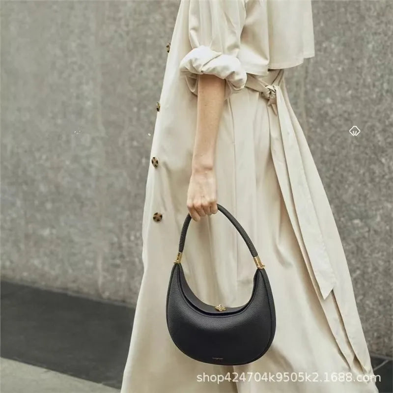 Sac Croissant Demi-Lune Songmont — Bandoulière Business Cuir Luxe Femme