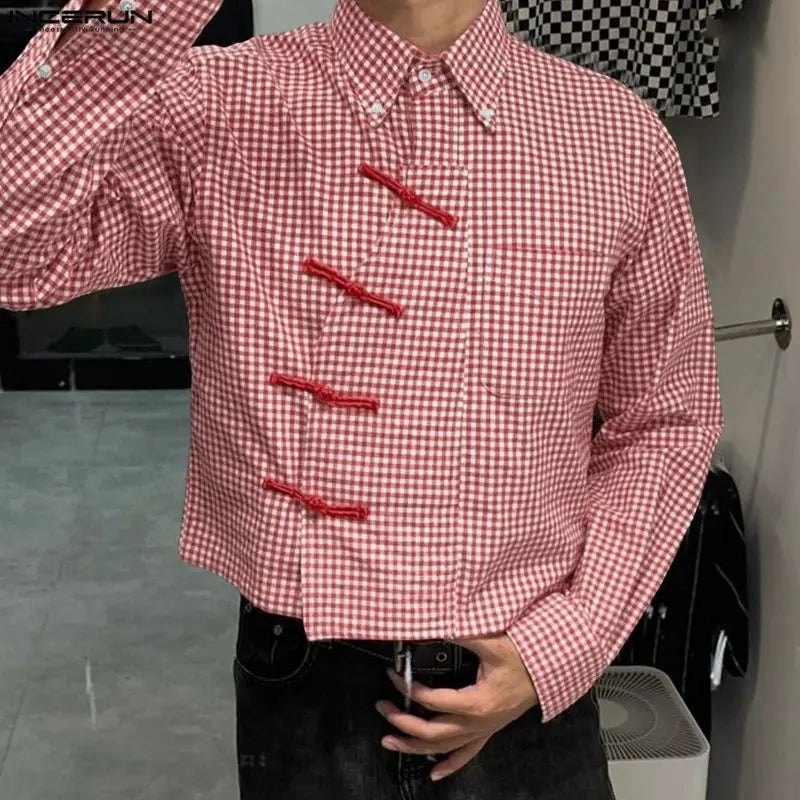 Chemise à Carreaux Homme — Coupe Ample, Coton-Polyester | INCERUN