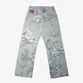 Jean Baggy Droit Y2K Ange Cupidon Unisexe — 100% Coton Lavé Pierre Streetwear BiggOrange