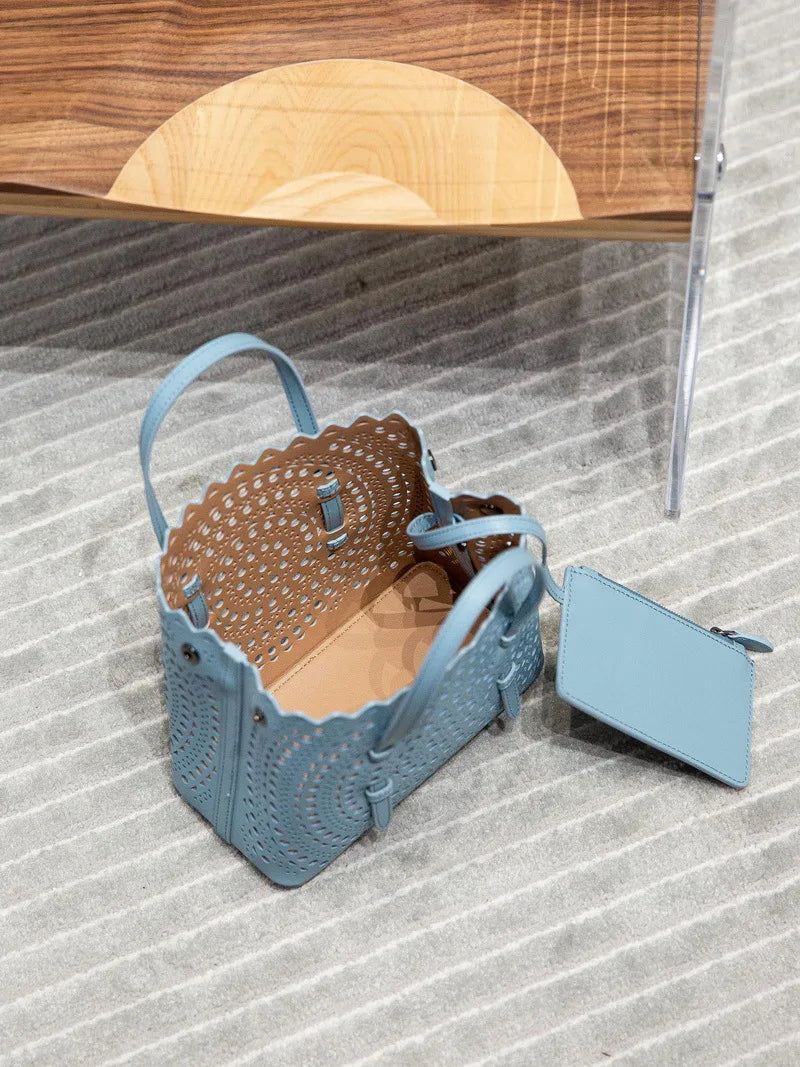 Sac Fourre-Tout Femme Style Niche Rétro – Cuir Véritable Grande Capacité