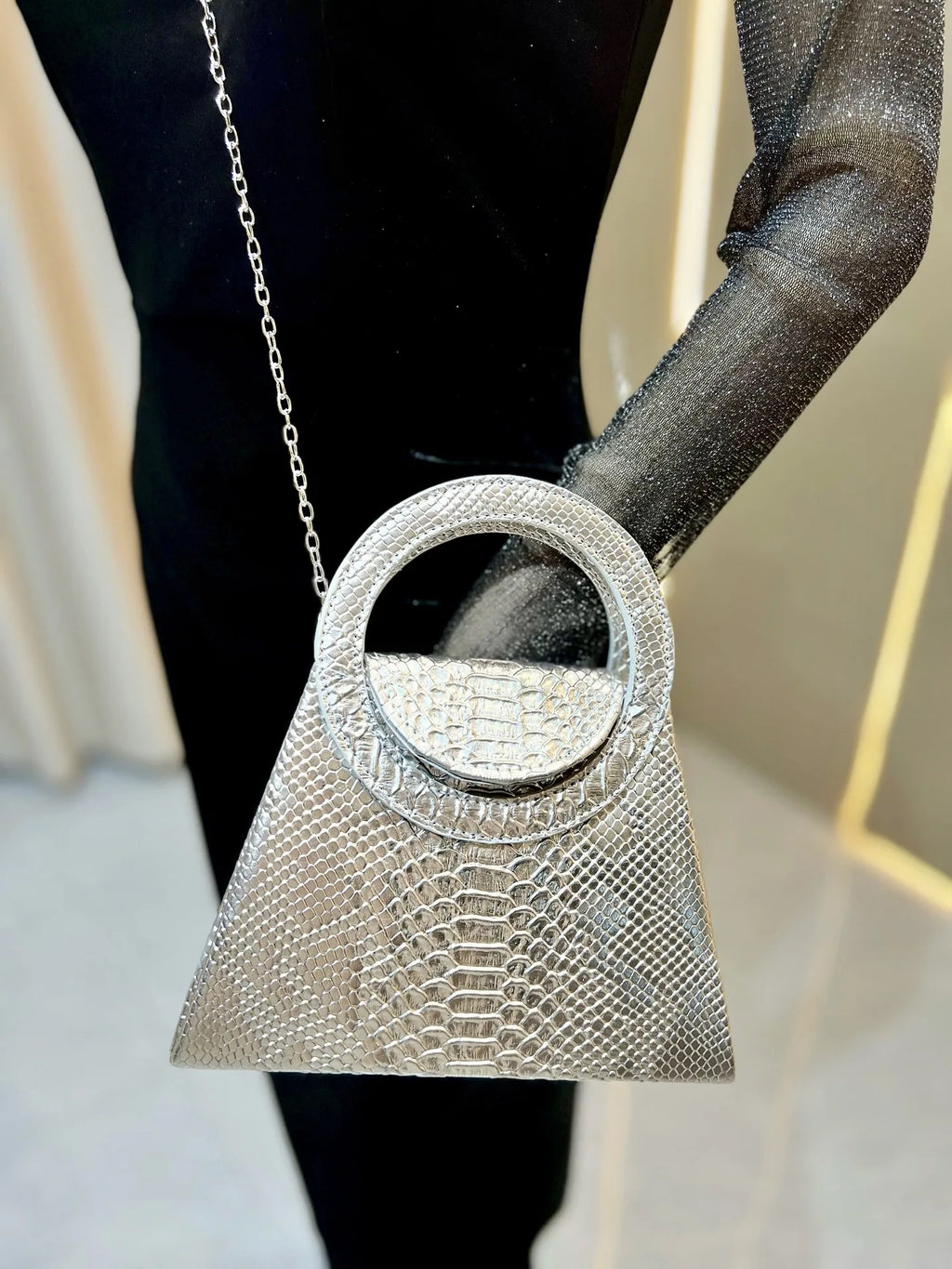 Sac à Main Carré Urbain Chic — Bandoulière PU Fermeture Magnétique