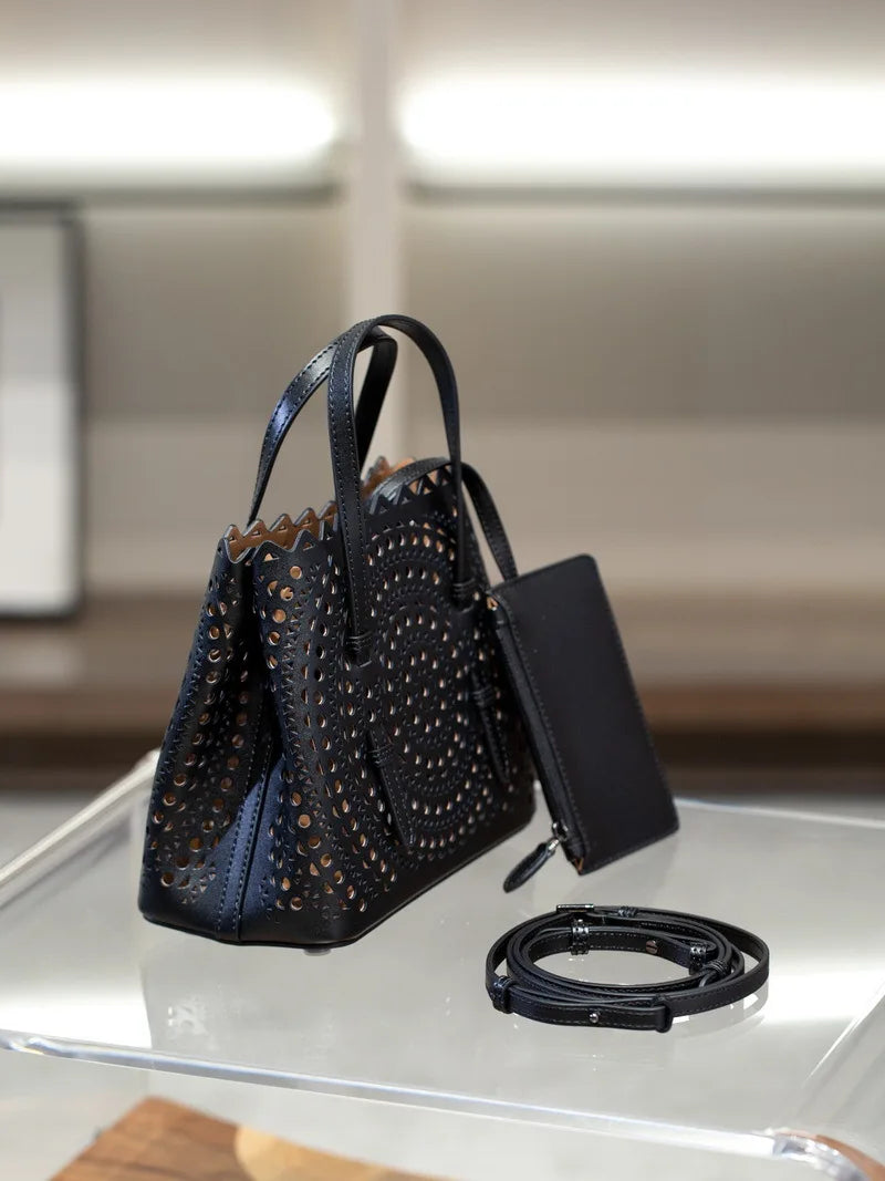 Sac Fourre-Tout Femme Style Niche Rétro – Cuir Véritable Grande Capacité