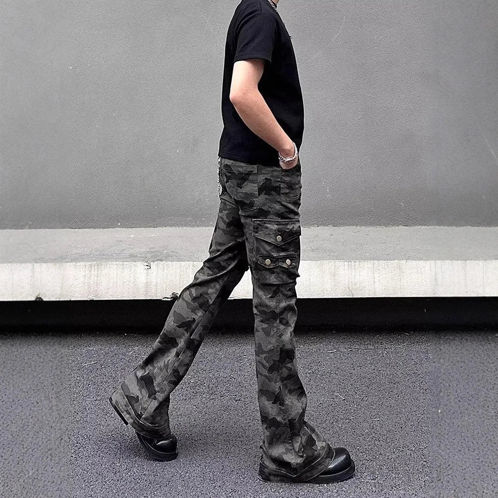 Jean Camouflage High Street — Coupe Droite Multi-Poches, 100% Coton | Unisexe