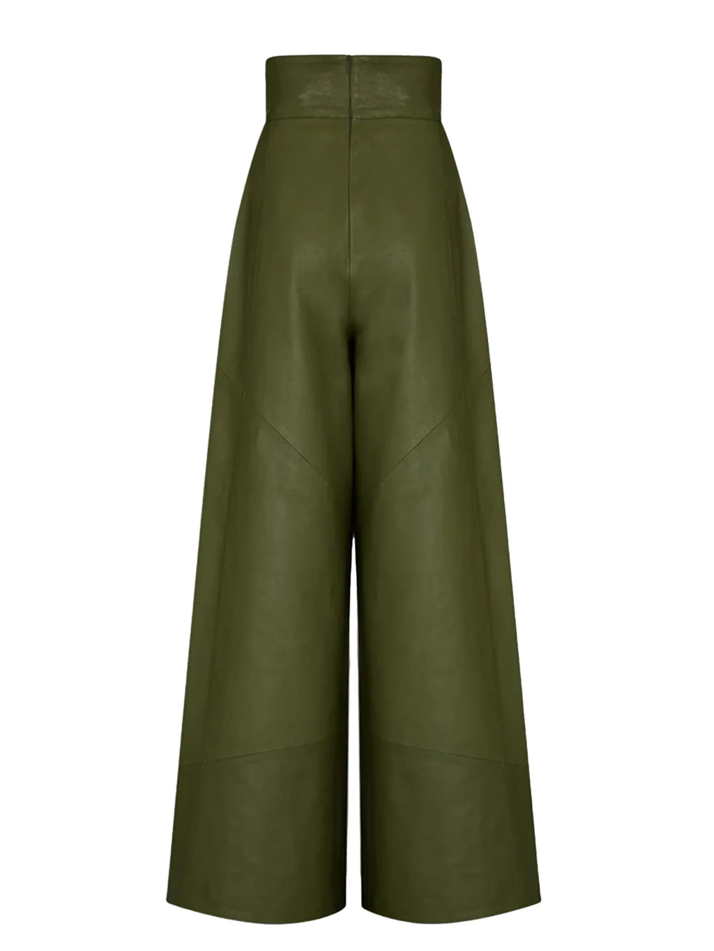 Pantalon Simili Cuir Femme — Taille Haute, Jambe Large, Fermeture Éclair | CM.YAYA 2025