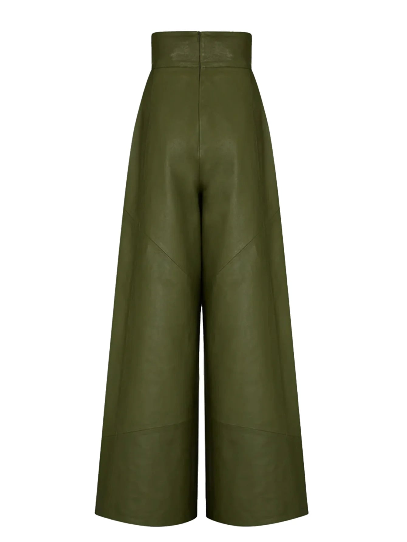 Pantalon Simili Cuir Femme — Taille Haute, Jambe Large, Fermeture Éclair | CM.YAYA 2025