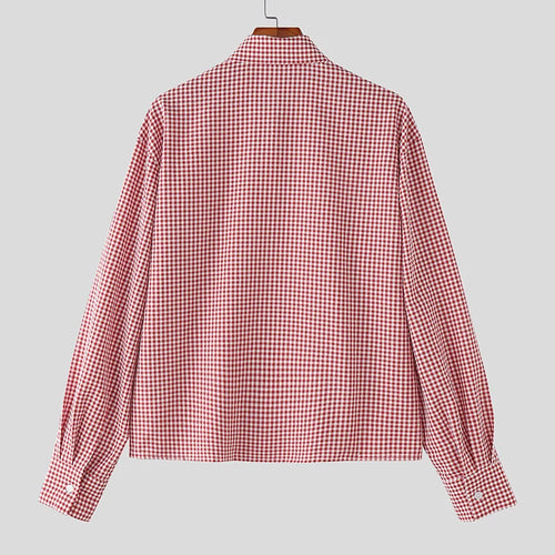 Chemise à Carreaux Homme — Coupe Ample, Coton-Polyester | INCERUN