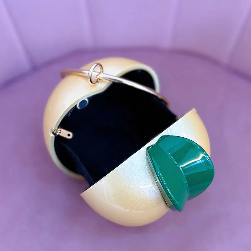 Minaudière Forme Pêche Kawaii — Sac à Bandoulière Mignon Acrylique 7 Coloris