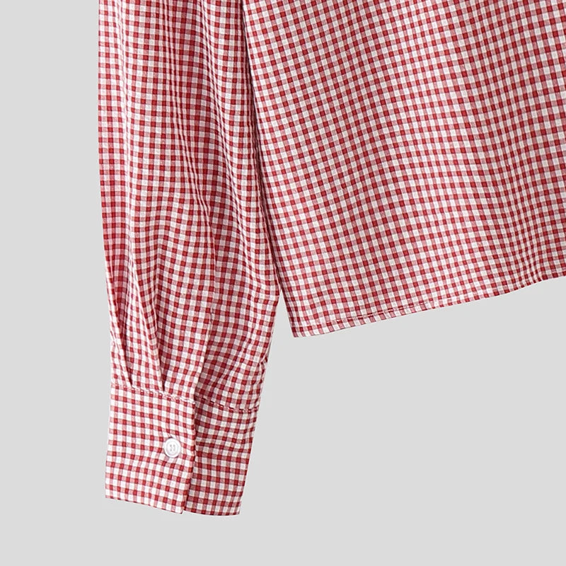 Chemise à Carreaux Homme — Coupe Ample, Coton-Polyester | INCERUN