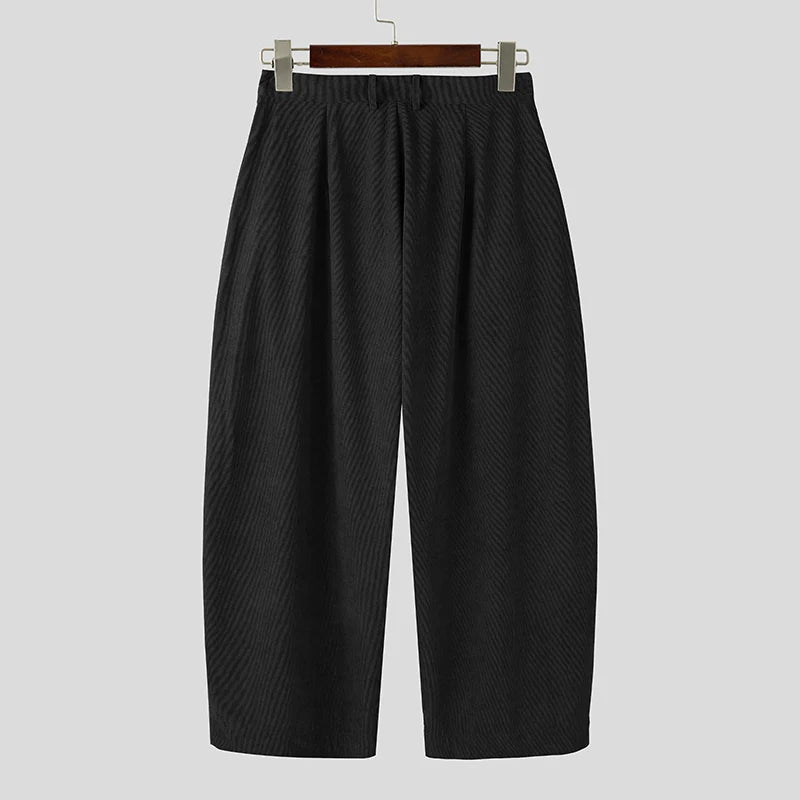 Pantalon Jogger À Carreaux Patchwork — Oversize Boutonné, Streetwear Élégant | INCERUN 2026