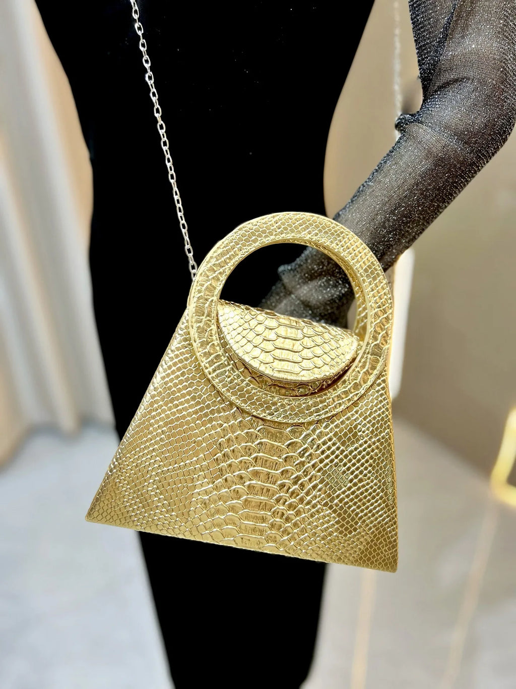 Sac à Main Carré Urbain Chic — Bandoulière PU Fermeture Magnétique