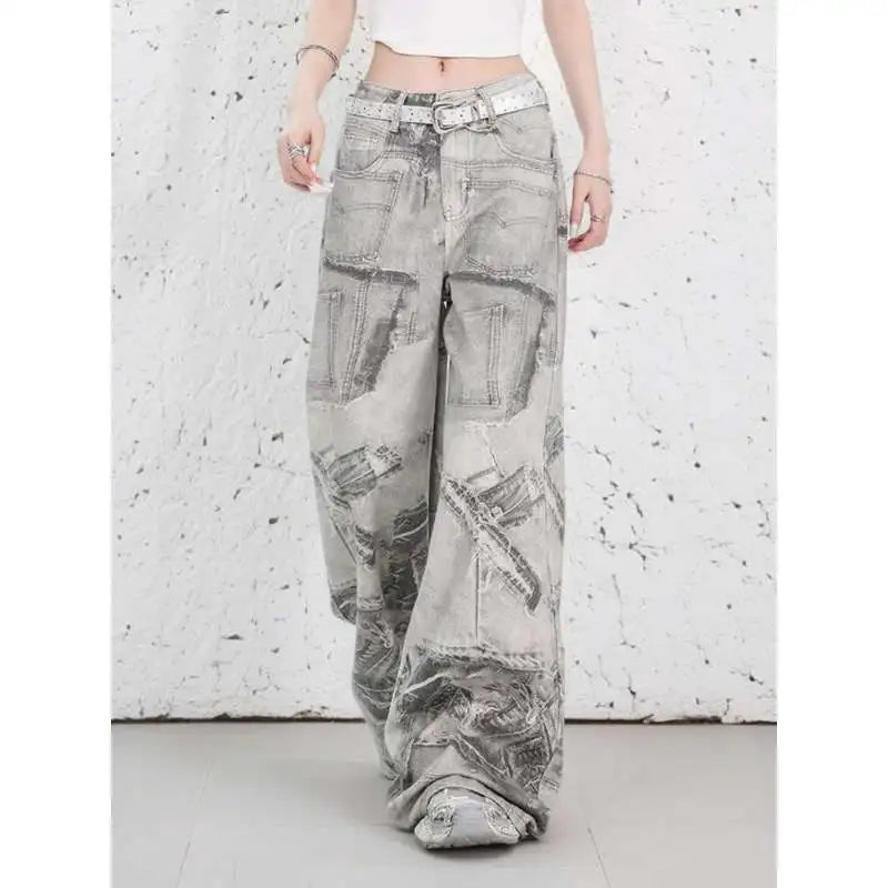 Jean Baggy Délavé Unisexe — Streetwear Hip Hop Vintage, Jambes Larges | CHIC