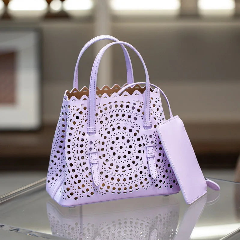 Sac Fourre-Tout Femme Style Niche Rétro – Cuir Véritable Grande Capacité