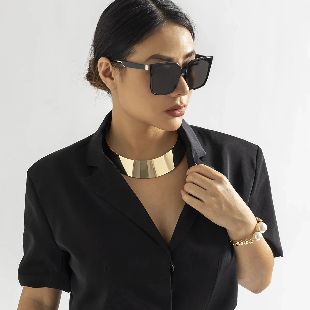 Collier Ras du Cou Punk Steampunk – Chaîne Métallique Large | Authentique Vision