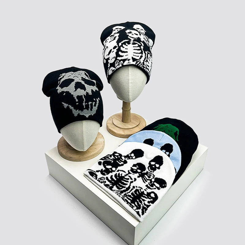 Bonnet Skull Imprimé Unisexe — Chaud Confortable Punk Hip Hop Streetwear Automne Hiver | Midnite Star