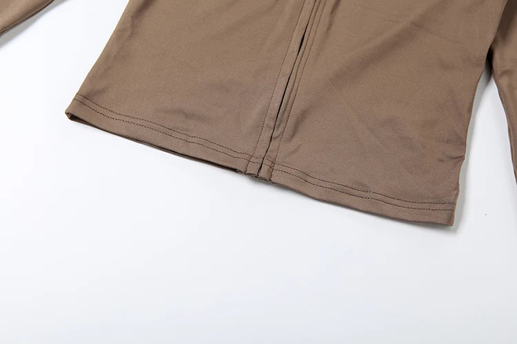 Ensemble 2 Pièces Survêtement Imprimé Lettres – Veste Zippée & Legging Stretch High Street | Femme