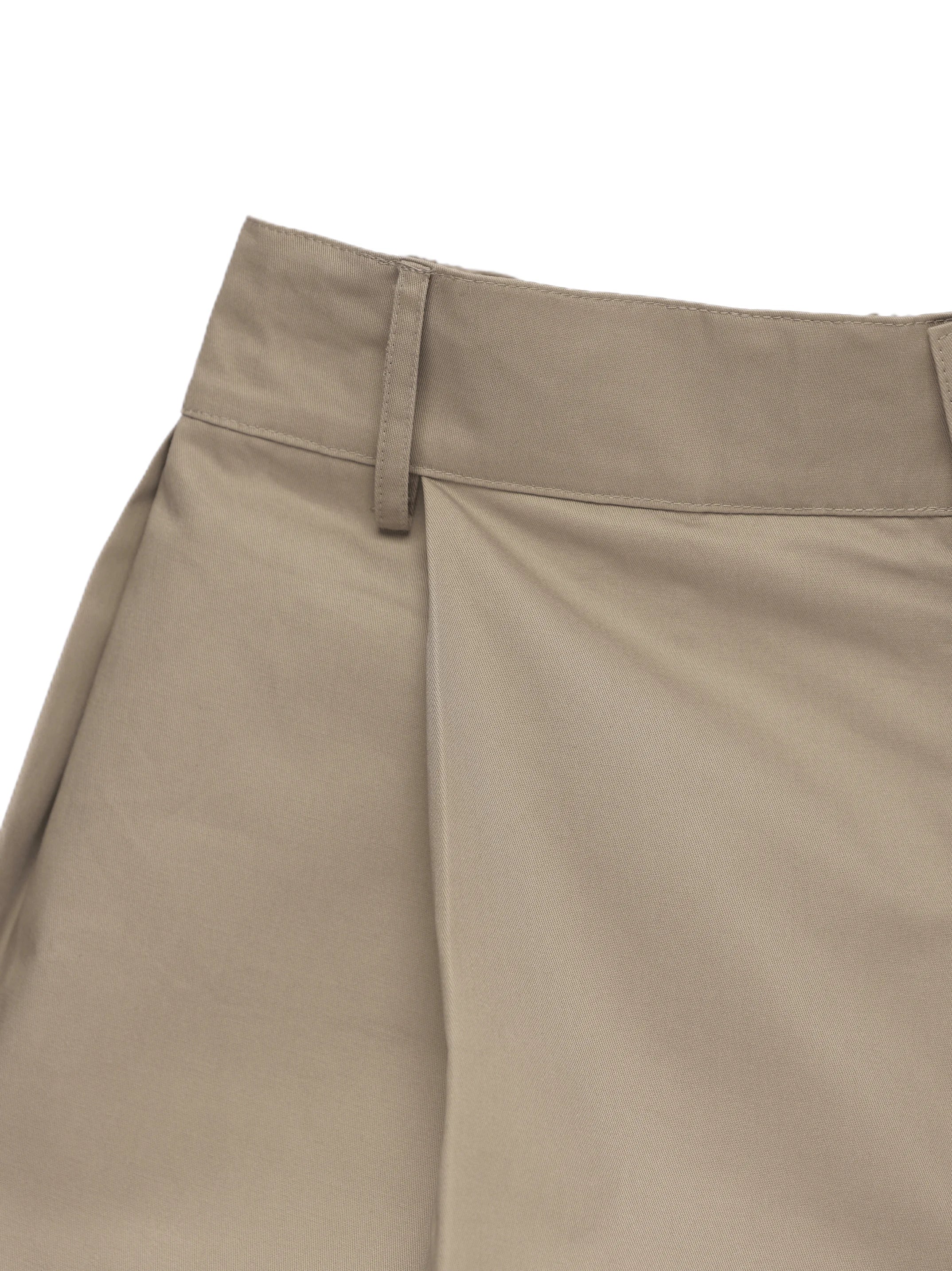 Short Baggy Kaki Luxe — Jambes Larges, Taille Élastique, Style Designer | Mauroicardi