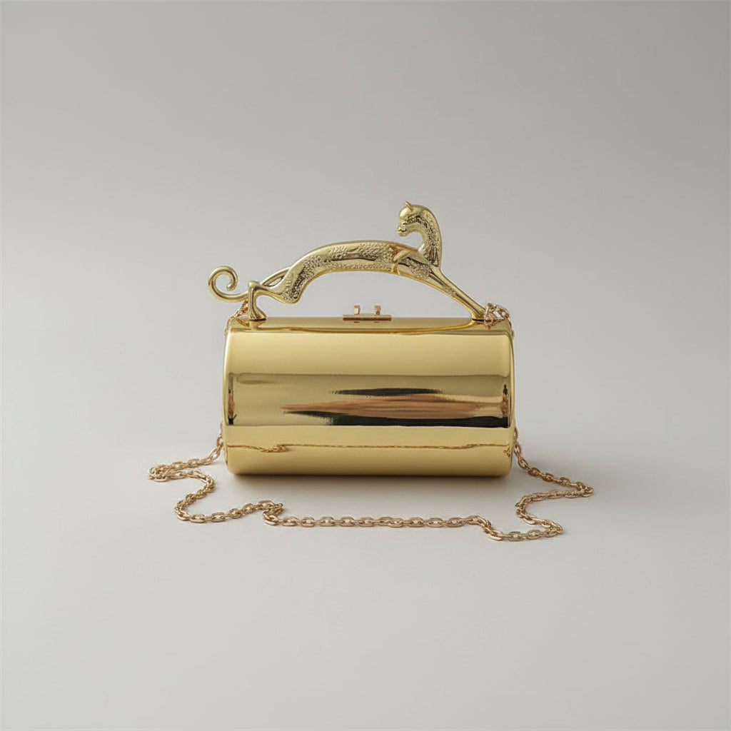Mini Pochette Léopard Acrylique — Sac de Soirée Bandoulière Luxe