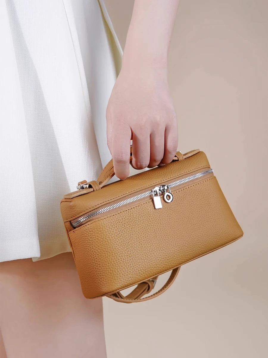 Mini Sac Bandoulière LP19 en Cuir Véritable — Pochette Compacte Luxe Femme
