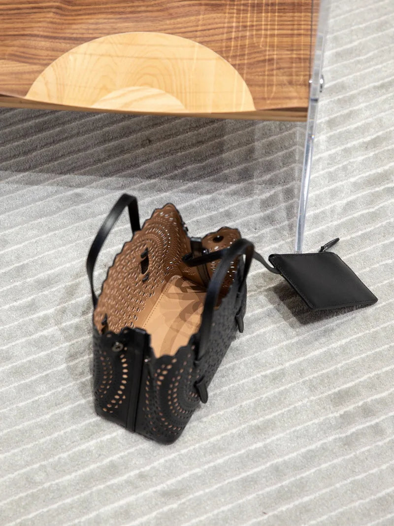 Sac Fourre-Tout Femme Style Niche Rétro – Cuir Véritable Grande Capacité